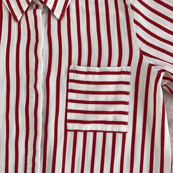 🎪 [Liz Claiborne] Striped Button-down Shirt size M - Picture 5 of 12